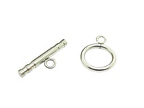 1 Fermoir Toogle "T" Acier inoxydable - diamètre 13mm -  barre 22mm