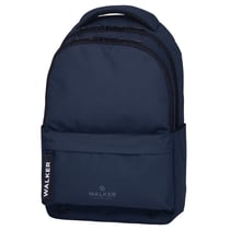 Sac à dos - Bleu nuit - 2 compartiments + poches zippées - Dos matelassé - Collège - Lycée - Walker