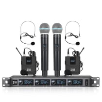 Système Microphone Sans Fil 4 Canaux Qualité Pro Son Clair Et Stable YONIS