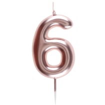 Bougie Rose Gold - Chiffre 6