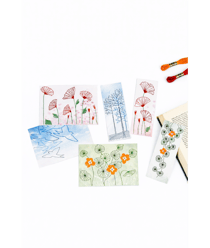 Kit cartes à broder - Nature- DMC Multicolore