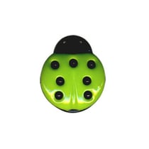 Bouton en forme de Coccinelle couleur Vert 15mm