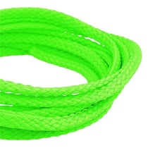 Bobine 50m Cordon damier polyester 5mm vert fluo