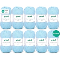 10 pelotes de laine - Bleu clair - 8 - 100% acrylique - 3,5/4,5 mm - Gründl - Lisa Premium