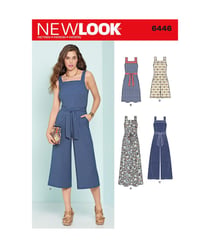 Patron New Look 6446 Robe et combi - pantalon taille n°FR 34-46