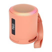 Enceinte Bluetooth Portable LED Multicolore Sans Fil Subwoofer Avec Lumière RGB Orange YONIS