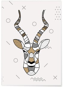 Poster Antilope scandinave | A3 : 29,7x42cm