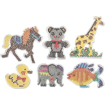 Assortiment de plaques colorées pour perles à repasser Midi - 6 designs - 10 à 16,5 cm - 6 pcs