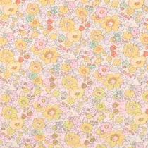 Tissu Fleuris Betsy Jaune