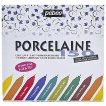 Feutres porcelaine Pébéo P150 - Pointe fine - 9 pcs
