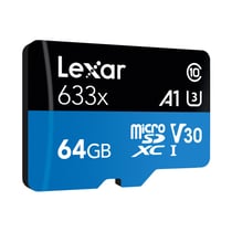 Carte micro SDXC 64GO 633X Lexar avec adaptateur
