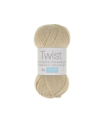 Pelote à tricoter TWIST - 100gr - Trimits 01 beige/blanc