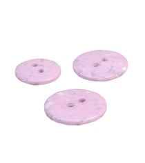 Bouton rond bouteilles recyclées 2 trous violet lavande