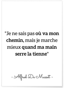 Affiche citation Alfred de Musset 'Je ne sais pas...' | A3 : 29,7x42cm