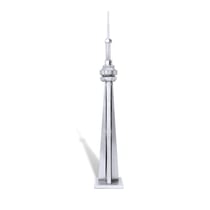 MetalEarth Architecture: CN TOWER 16x2,6x2,6cm, maquette 3D en métal avec 1 feuille, sur carte 12x17cm, 14+
