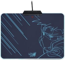 Lexip x Tsume - Tapis de Souris Naruto Shippuden - Rétroéclairage LED - Rigide avec Une Armature en métal - Surface Micro texturée à Faible frottement - Base antidérapante (Kakashi)