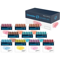 Lot de 10 boîtes de cartouches d'encre pour stylo plume - Couleurs pastel - Schneider