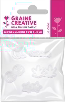 LOT DE 5 MOULES SILICONE POUR BIJOU " REBELLE