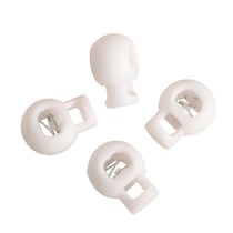 Lot de 4 serres-cordon boule 18x23mm blanc