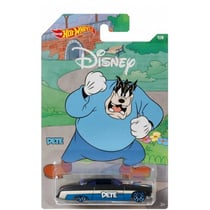 Vehicule disney : pat hibulaire fish d and chip d voiture noire - hot wheels - voiture miniature 1:64 collection mickey 90eme - mattel - gbb45