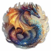 Dragon Céleste - Puzzle en bois - Boite en carton