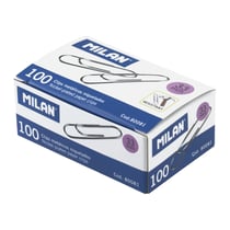 Boîte 100 trombones nickelés 33 mm