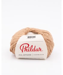 Pelote de Lin à Tricoter Phil Artisane - L'Élégance Naturelle pour Vos Créations Estivales Camel Marron