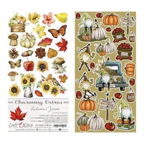 12 papiers scrapbooking motifs à découper 15,5 x 30, 5 cm Craft O Clock CHARMING EXTRAS 650584