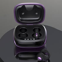 Ecouteurs Bluetooth Sans Fil Réduction De Bruit Conduction Osseuse Blanc Violet 2 YONIS