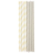 25 pailles beiges en papier