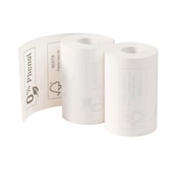Bobine pour tickets de carte bancaire 57x40mm - 18m - 1 pli thermique 55g/m2 sans phénol et sans plastique - Blanc - x 120 - Exacompta