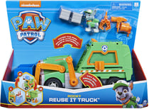 Pat patrouille rocky avec grand camion de recyclage transformable - figurine chien - paw patrol - spin master