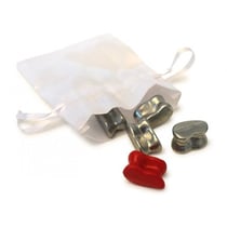 Jeu d'osselets en métal, gris / rouge - traditionnel - ducale - jeu d'adresse, rapidité