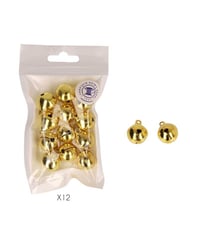 Grelots laiton 16 mm - sachet de 12 - coloris or ou argent or