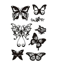 Tampons transparents, papillons, feuille 11x15,5 cm, 1 flles