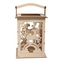 Lanterne en b.Licorne a.poig.,FSC MixCred, nature, 15,3x15,3x26,5cm,15 parties, boîte 1kit