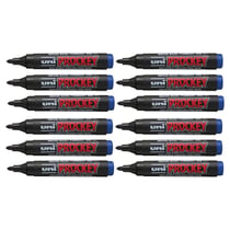 12 marqueurs - Permanent - Indélébile - Prockey pointe conique bleu