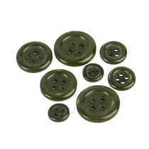 Lot de 6 boutons ronds 4 trous sapin