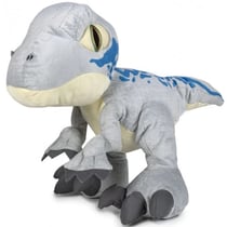 Peluche dinosaure velociraptor blue 27 cm - jurassic world - dino gris - peluche licence