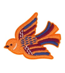 Ecusson oiseaux orange 51x43mm