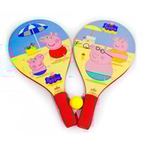 Jeu de raquettes de plage peppa pig - raquettes beach ball bois