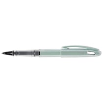 Lot de 12 feutres plume - PENTEL Tradio - Corps pailleté vert - Encre noire