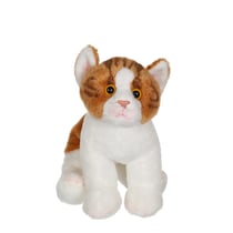 Peluche - Peluche Chat Floppikitty - roux et blanc 22 cm