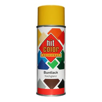 Spray de peinture - Jaune colza - RAL1021 - Satiné - Décoration - Tous supports - Hit Color - 400ml