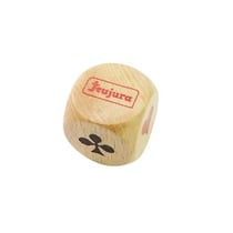 Dé belote en bois 3 cm - dé d'atout symboles cartes - jeujura - 8197 - accessoire jeu