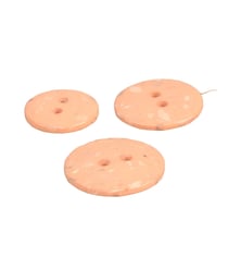 Bouton rond bouteilles recyclées 2 trous orange saumon