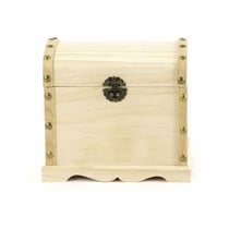 Coffre de pirate en bois à décorer - 12 x 16 x 18 cm