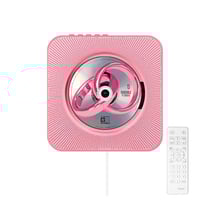 Avizar Lecteur CD Cancale Mural avec Bluetooth 5.0 FM Radio Télécommande Rose