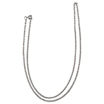 Chaîne à maillons inox 60cm, 2,5mm ø, platine, av. rondelle - ressort, 1 pce