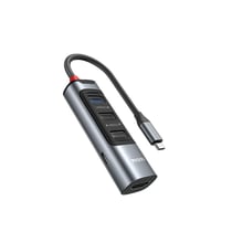 Hub USB-C YESIDO HB22 – 5-en-1 avec support téléphone, charge rapide 100W, boîtier aluminium multifonction